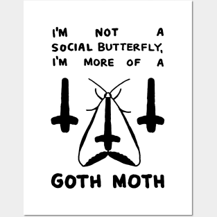 Goth Moth 2 Posters and Art